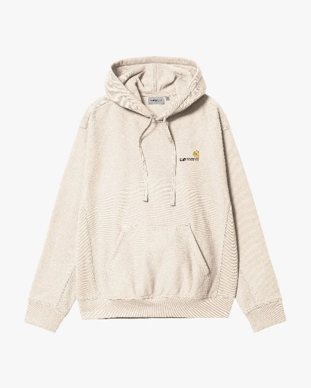 Carhartt WIP Hooded American Script Sweat - Moonbeam Elegant Men's Cashmere