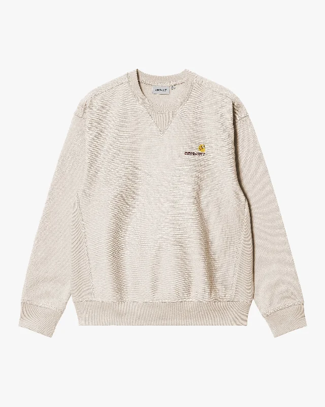 Carhartt WIP American Script Sweat - Moonbeam Casual Men's Japanese 