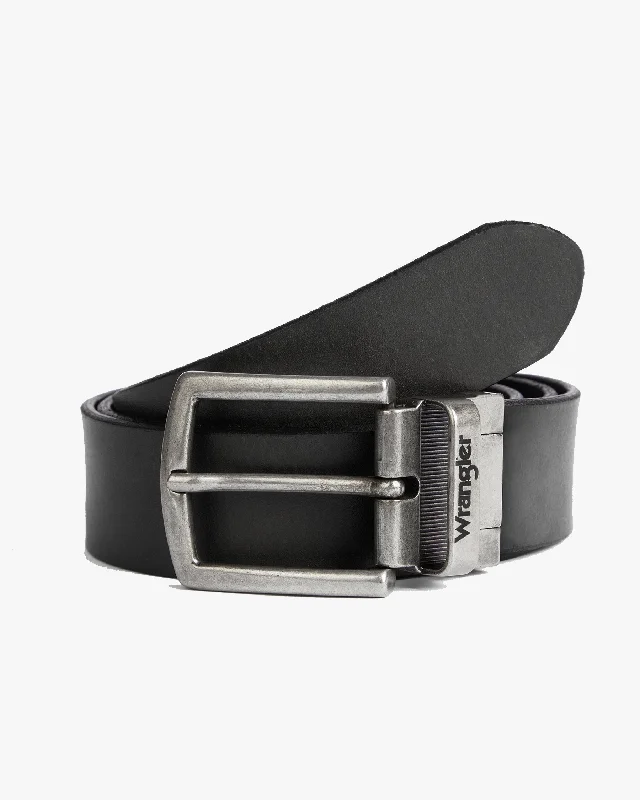 Wrangler 2-Sided Reversible Leather Belt - Black / Brown Business