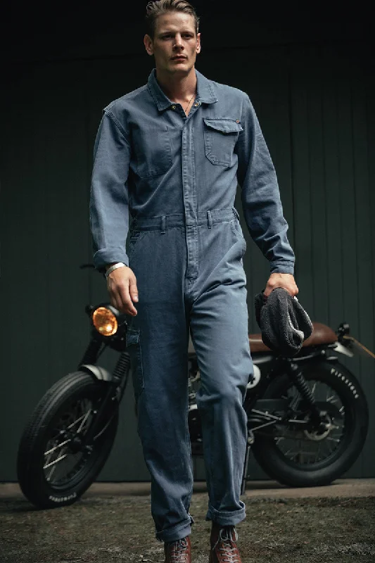 &SONS Churchill Coveralls Dark Denim Hip Men's Urban