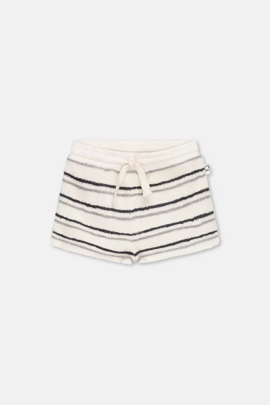 Kids' Boris Shorts In Grey/anthracite Stripes Street