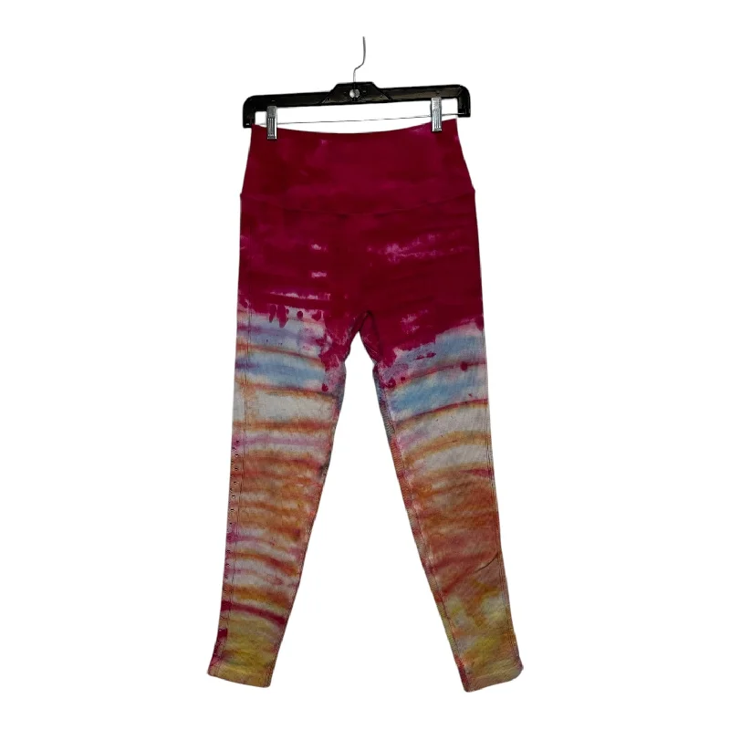 Athletic Leggings By Spiritual Gangster In Tie Dye Print, Size: M:L Trendy Men's Oversized