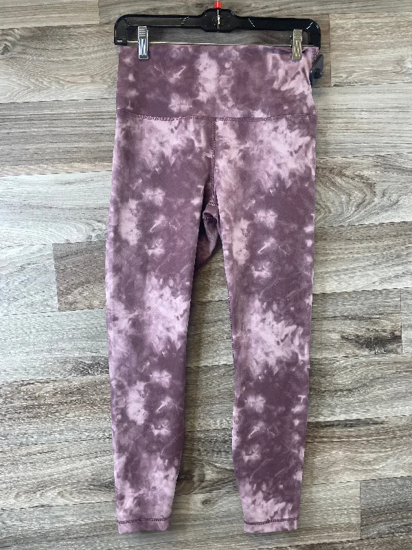 Athletic Leggings By 90 Degrees By Reflex In Purple, Size: L Laid