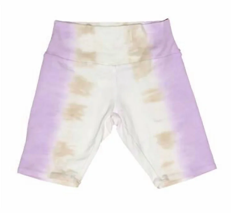 Girl's Hazel Tie Dye Bike Shorts In Violet Business