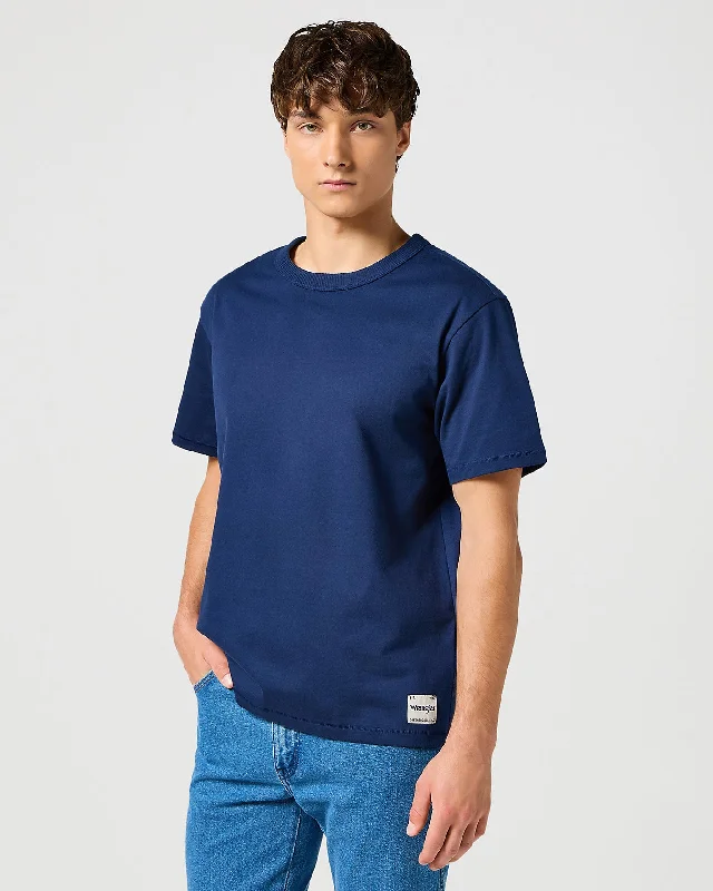 Wrangler Solid Tee - Navy Modern Men's Tech