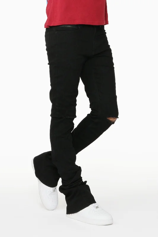 Josiah Black Super Stacked Flare Jean Organic