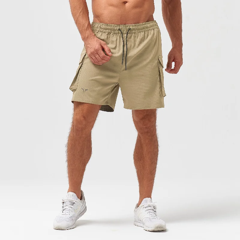 Code 2-in-1 Cargo Shorts - Deep Lichen Green Polished Men's Silk