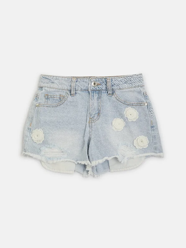 Flowers Denim Shorts (7-14) British Gentleman Style