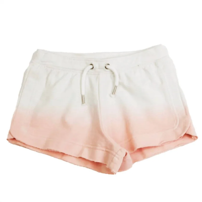 Girls Tween Dip Dyed Raw Edge Short In Pale Pink Youthful Men's Anime